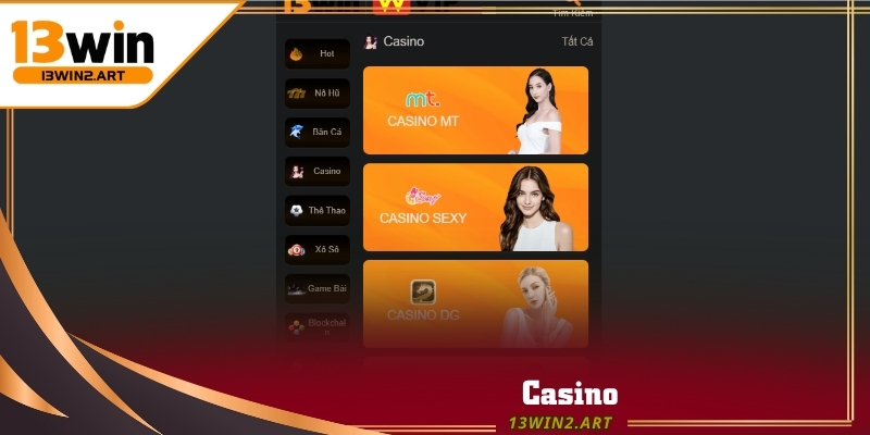 13win cung cấp đa dạng các trò chơi như Baccarat, Roulette, Blackjack