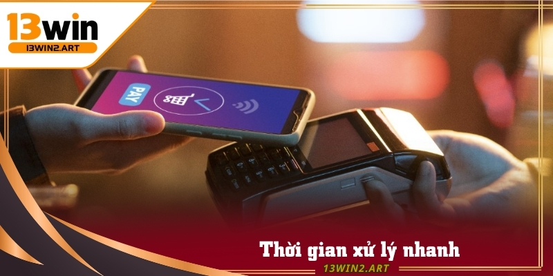 Rút tiền 13win được tối ưu để người chơi nhận tiền gần như ngay lập tức